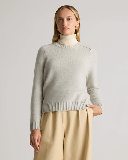 Luxe Baby Cashmere Crewneck Sweater - XS / Creamy Cortado