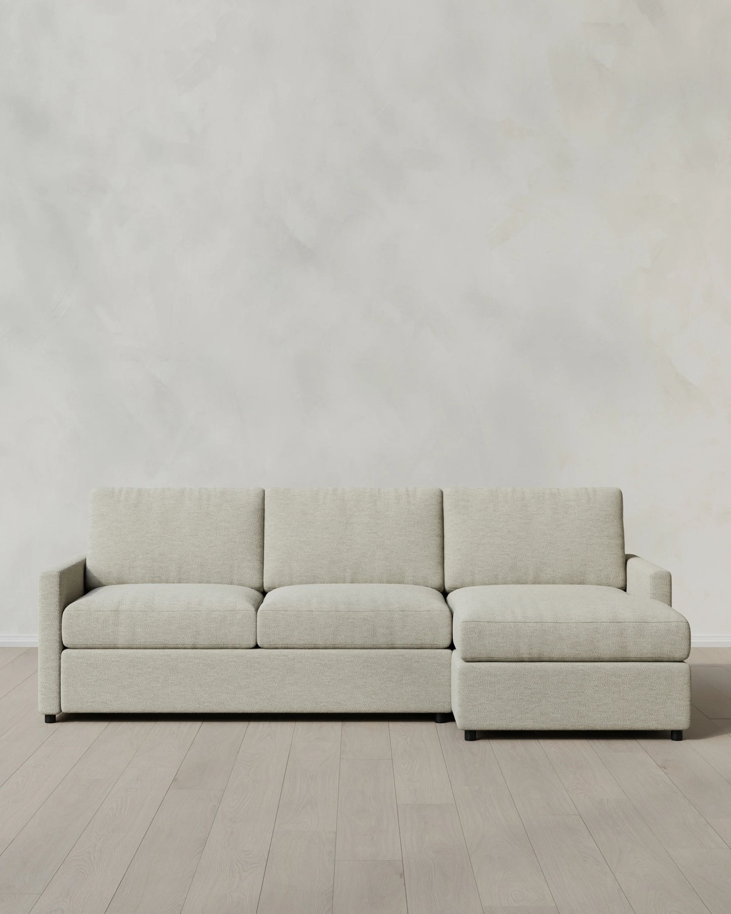 Brennan Chaise Sectional in Performance Basketweave - Right Arm / Flax