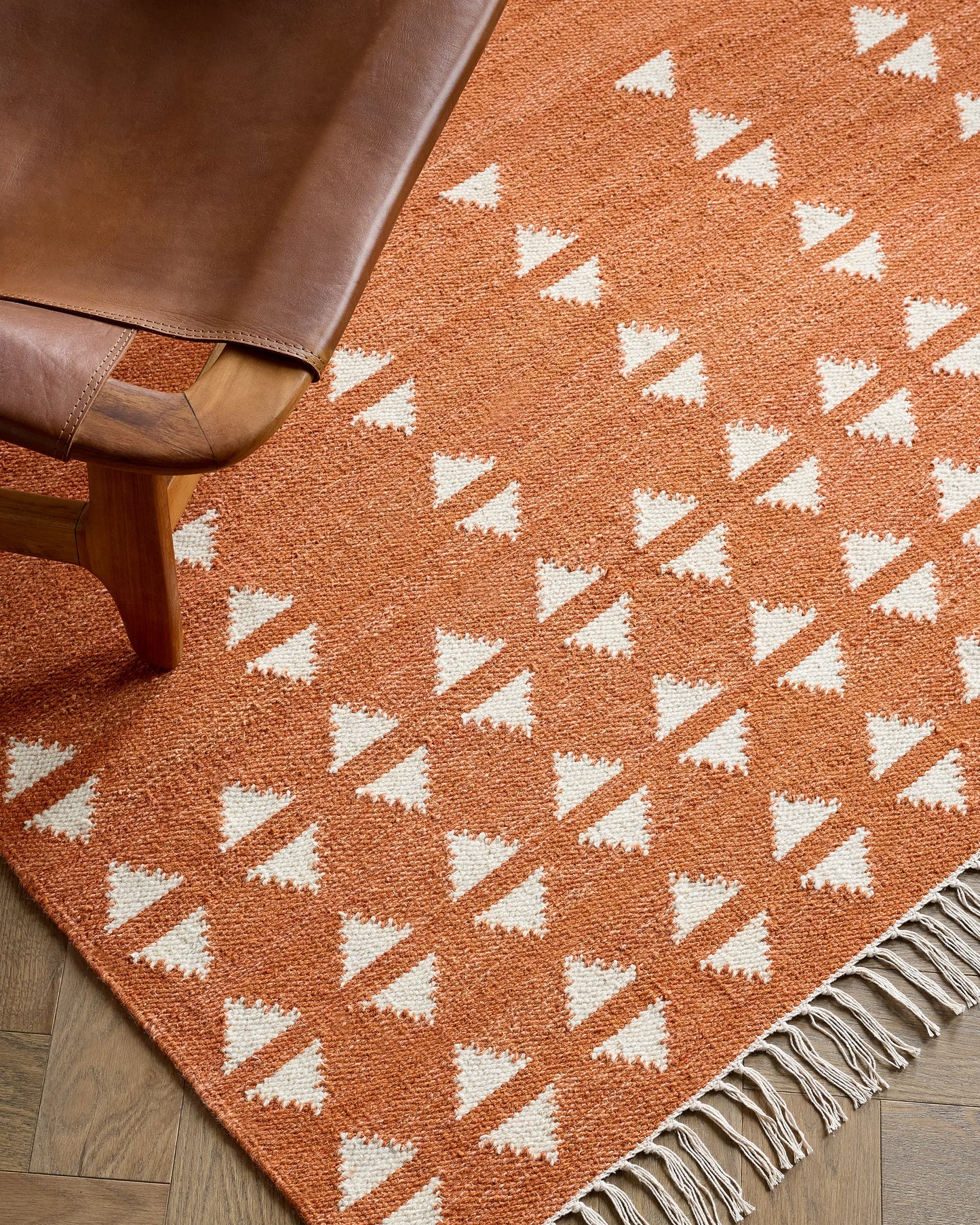 Shay Wool Kilim Rug - 3' x 5' / Brick