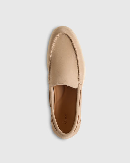 Soft Suede Mariner Loafer - 7 / Smoke