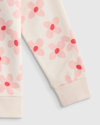 Organic Cotton French Terry Crew Neck Sweatshirt - 6 / Heart Graphic