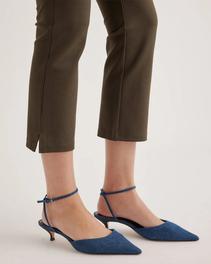 Ultra-Stretch Ponte Kick Flare Pants - XS / Olive