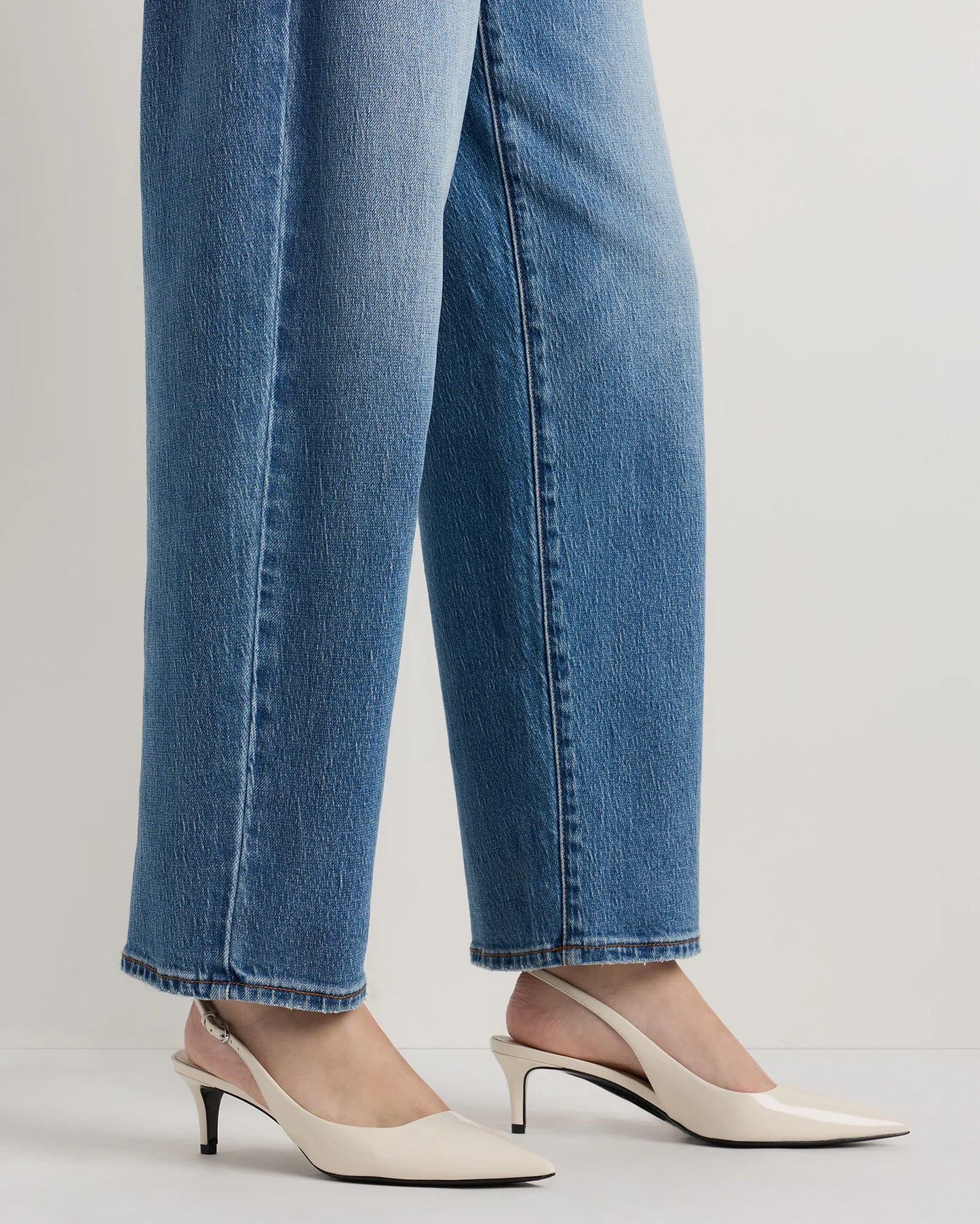 Italian Leather 55mm Slingback Pump - 5 / Black Patent