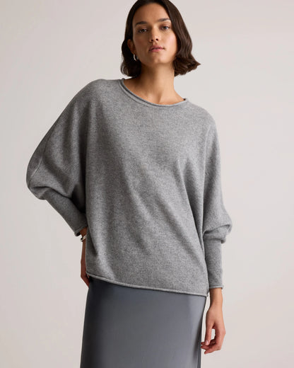 Mongolian Cashmere Batwing Sweater - S/M / Black