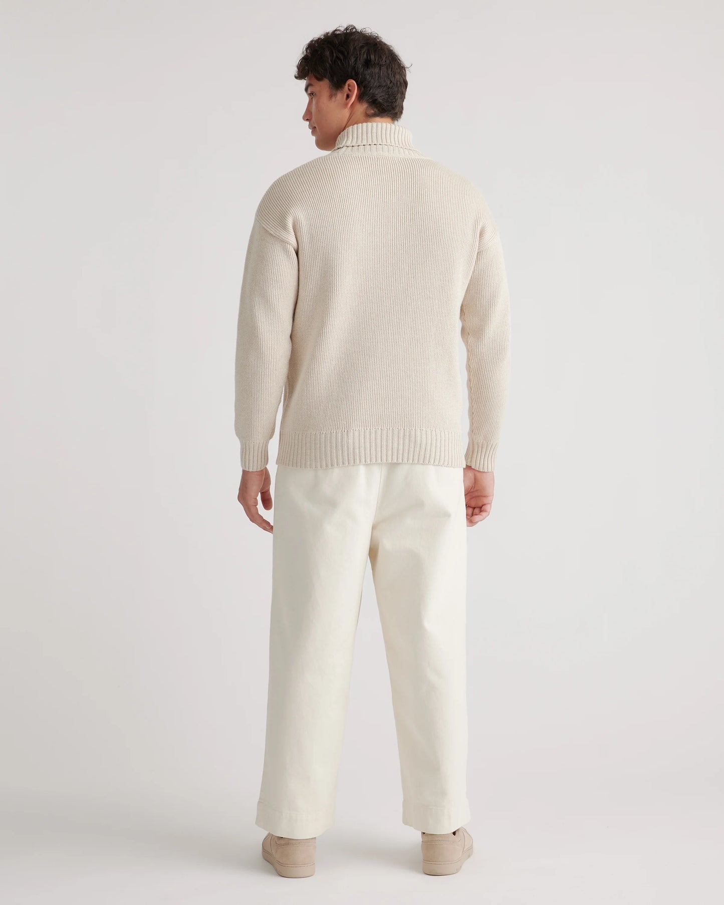 100% Organic Cotton Turtleneck Sweater - S / Charcoal