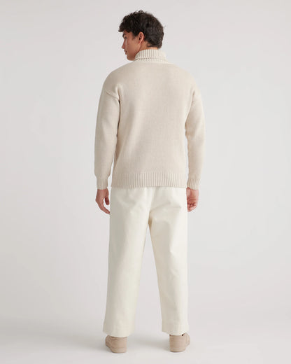 100% Organic Cotton Turtleneck Sweater - S / Charcoal