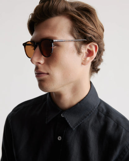 Noah Polarized Acetate Sunglasses - Standard / Tortoise with Brown lens