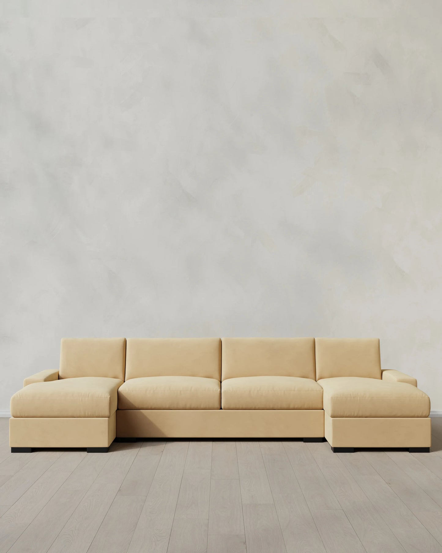 Stillman U Sectional in Performance Velvet - One Size / Java