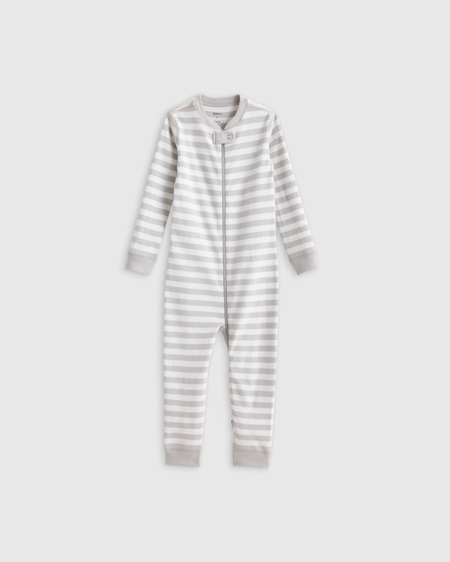 100% Organic Cotton One Piece Pajama - 2T / Navy Stripe
