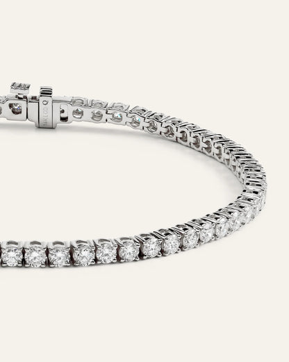 14K Gold Lab Grown Diamond Tennis Bracelet - 4ctw - 6.5" / Yellow Gold