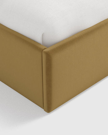 Wingback Bed in Performance Velvet - Full / Walnut