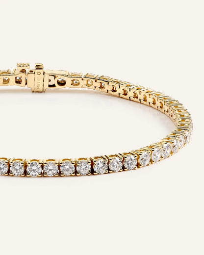 14K Gold Lab Grown Diamond Tennis Bracelet - 5ctw - 6.5" / Yellow Gold