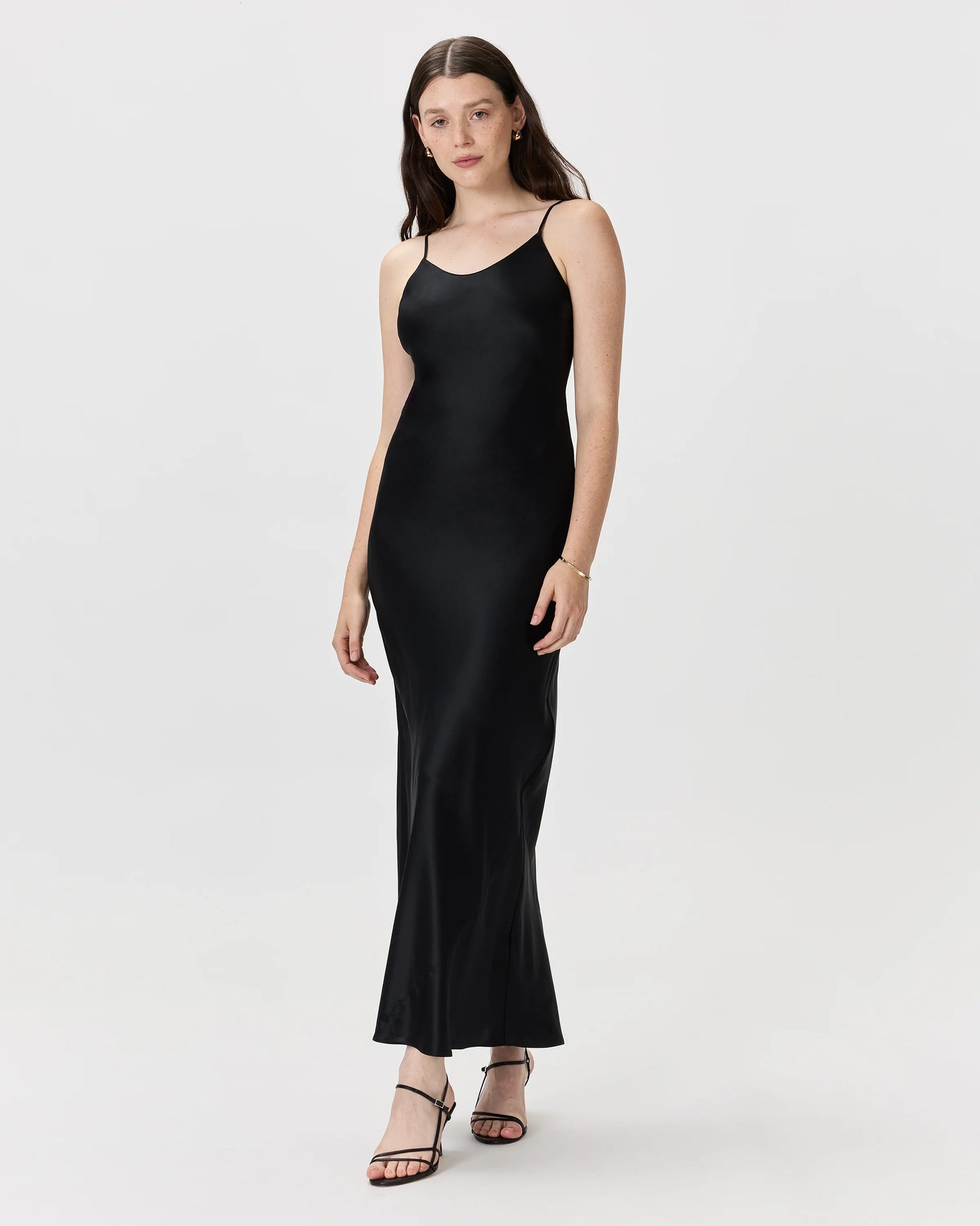 100% Washable Silk Maxi Slip Dress - XS / Cordovan Red Hibiscus