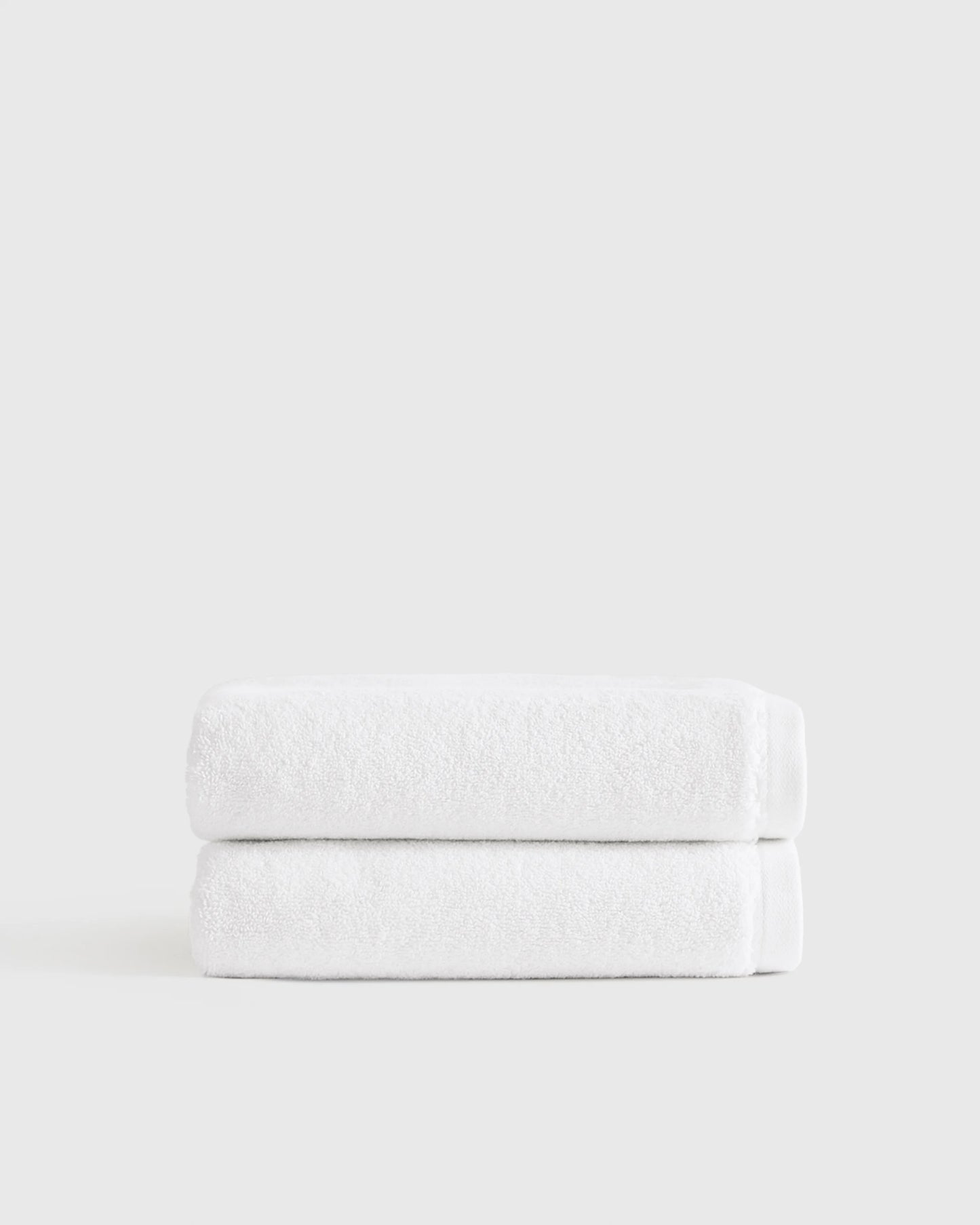 Plush Organic Turkish Cotton Hand Towel (Set of 2) - One Size / White