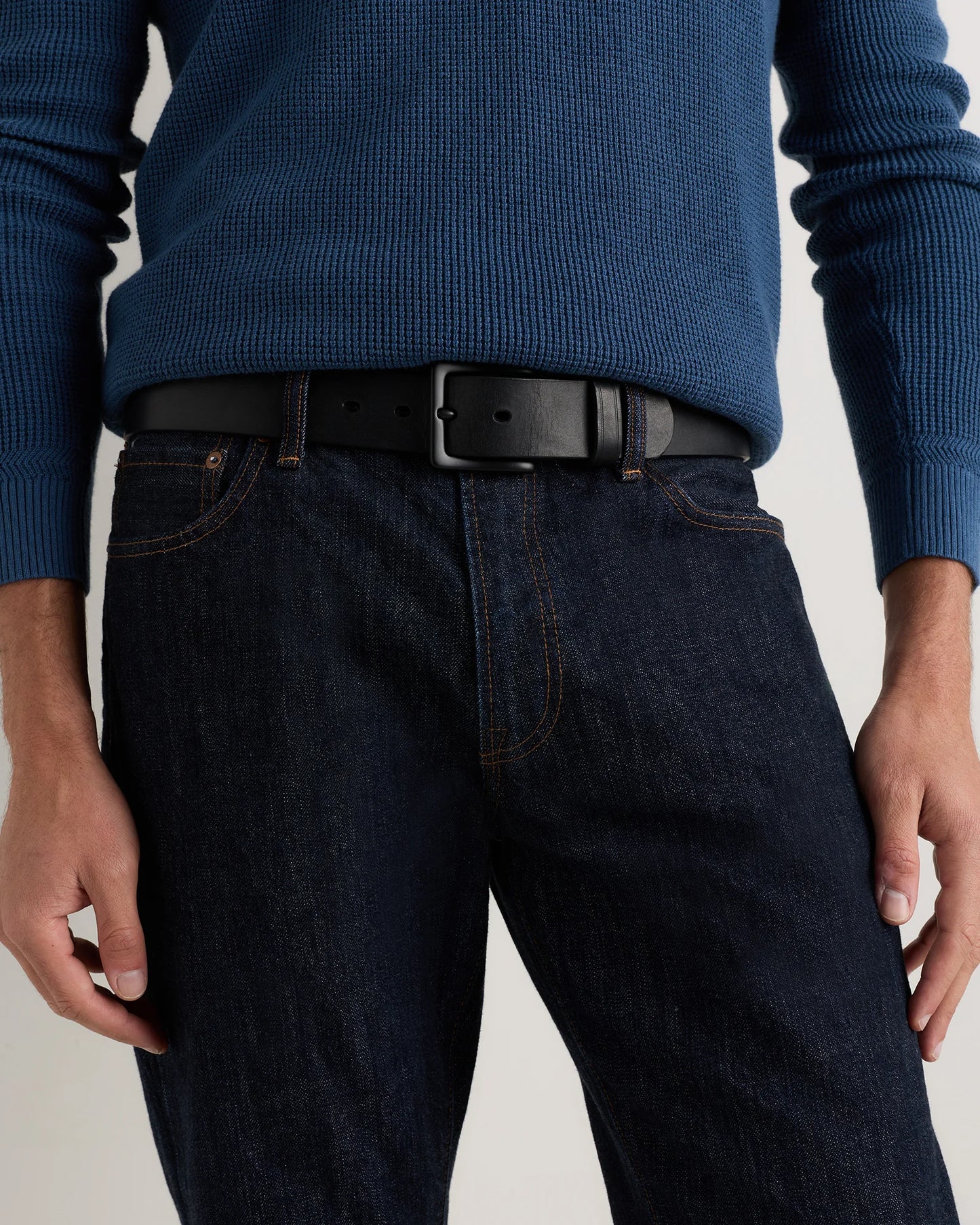 Adam Heritage Leather Jeans Belt - 30 / Bourbon