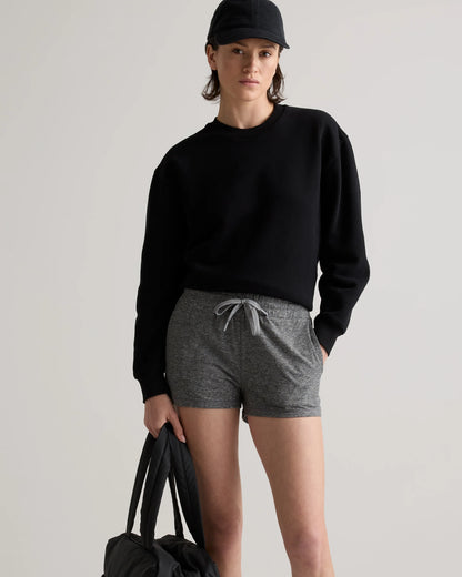 Flowknit Mid-Rise Shorts - XS / Heather Deep Navy