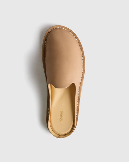 Italian Leather Mule Slip-On - 7 / Sand