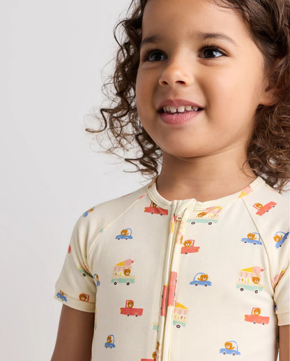 Bamboo Shortie Onesie Pajama - 2T / Sunshine