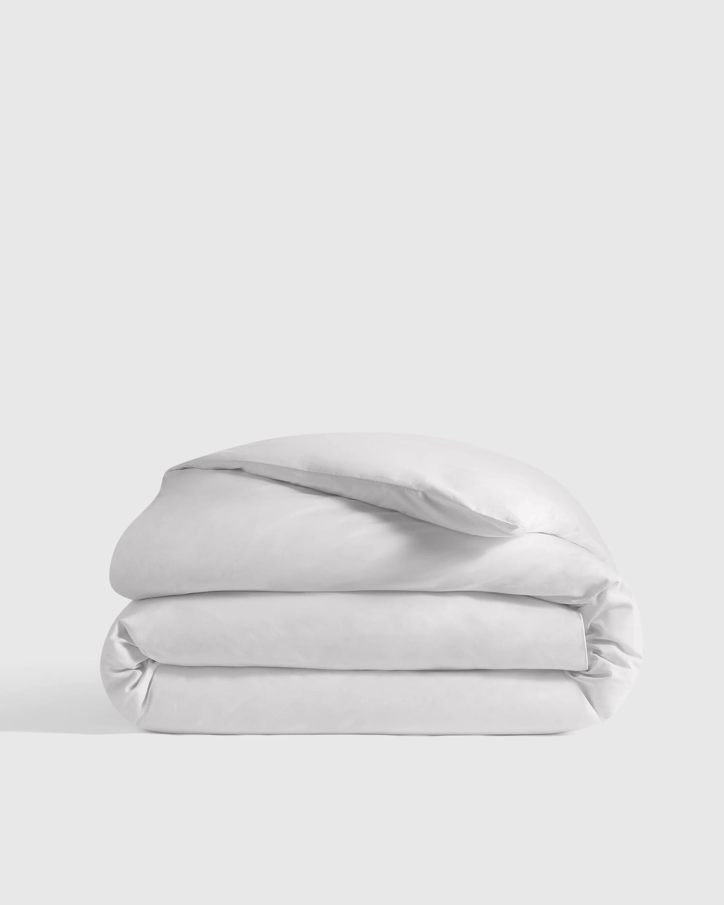 Organic Crisp Percale Duvet Cover - Twin / Ivory
