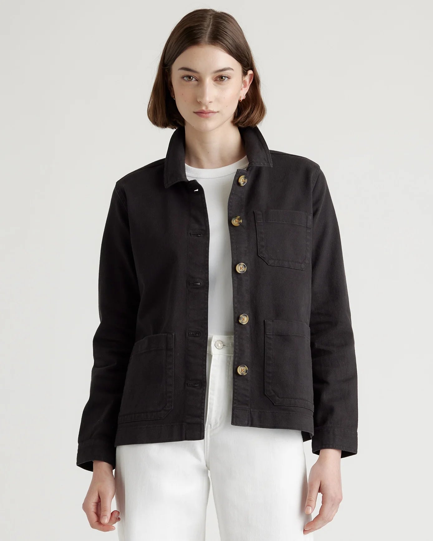 Organic Comfort Stretch Chore Jacket - XS / Vanilla