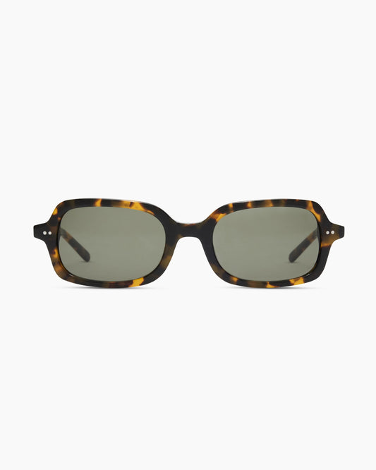 Santiago Polarized Acetate Sunglasses - One Size / Fawn Tortoise with Green lens