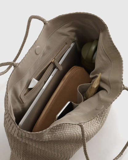 Siena Handwoven Tote - One Size / Taupe