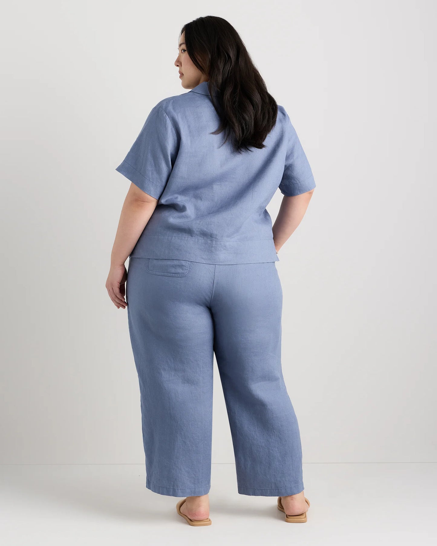 100% European Linen Pants - 1X / Bayberry Olive