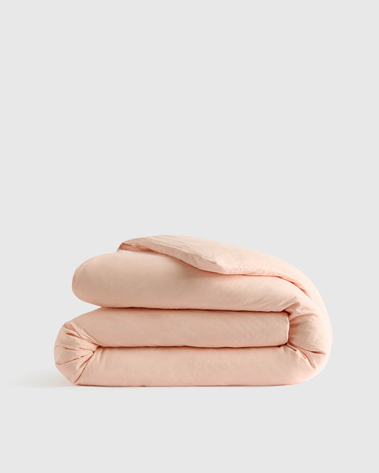 European Linen Duvet Cover - Twin / Peach