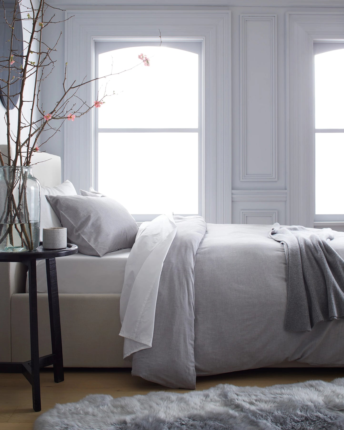 Mongolian Cashmere Cotton Duvet Cover Set - Twin / Natural