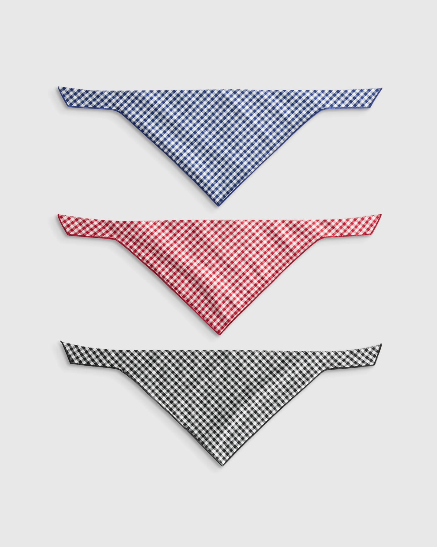 100% Cotton Pet Bandana (3-pack) - S / Navy/Red/Black