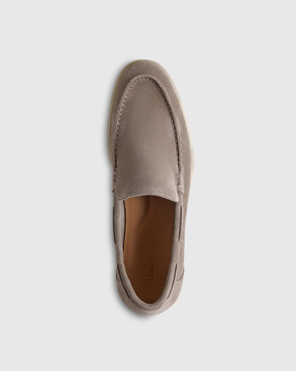 Soft Suede Mariner Loafer - 7 / Smoke