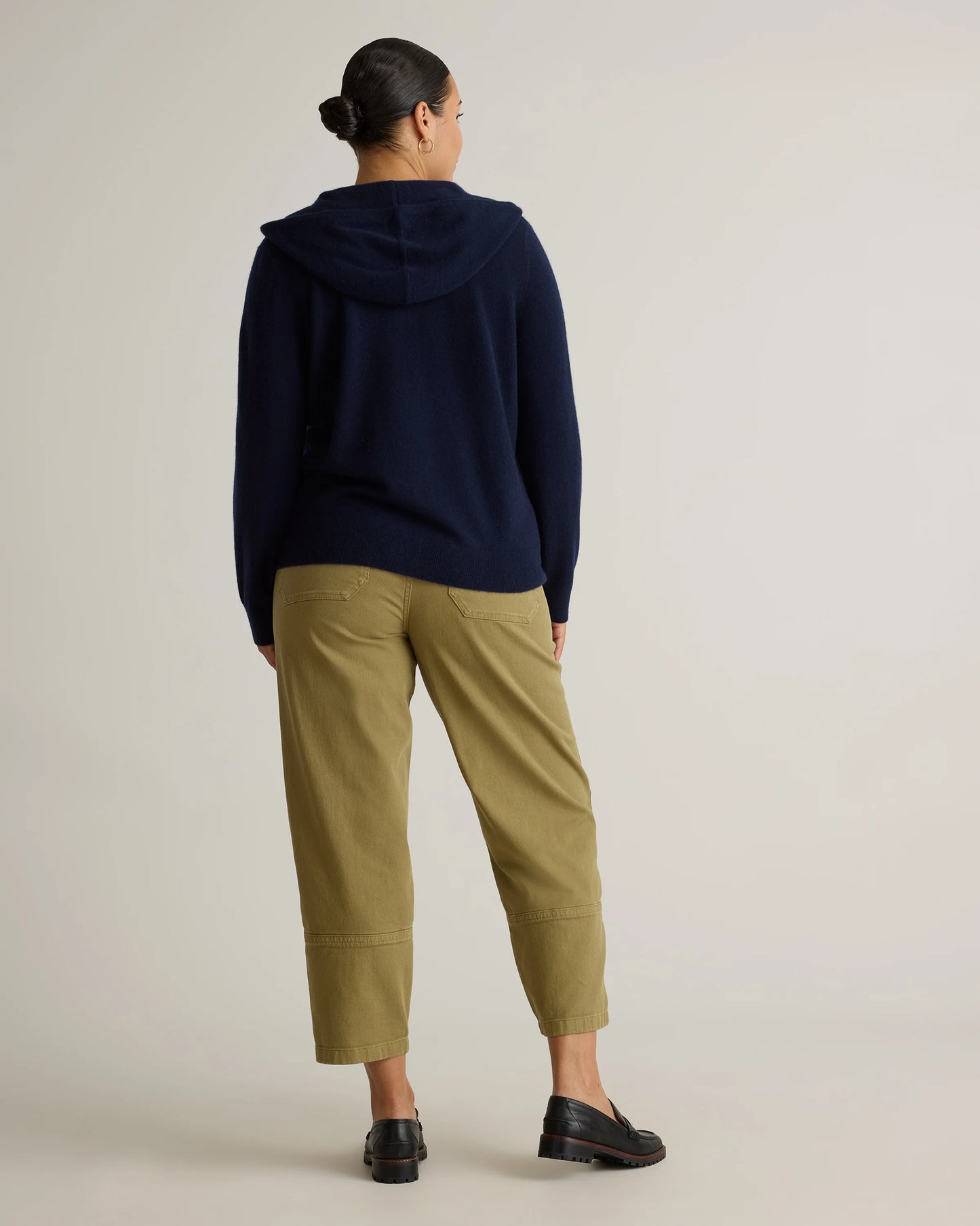 Mongolian Cashmere Full-Zip Hoodie - XS / Heather Grey