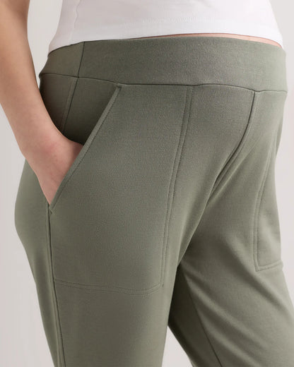 SuperSoft Fleece Maternity Joggers - XS / Off-White