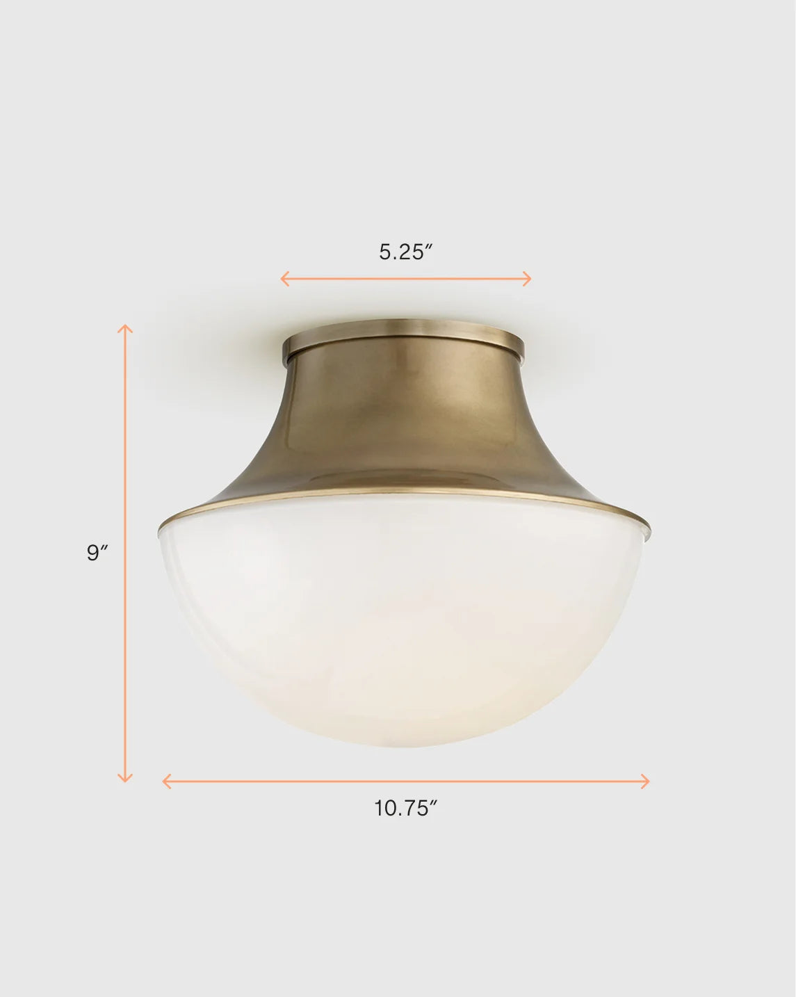 Drop Steel Flush Mount - One Size / Brass