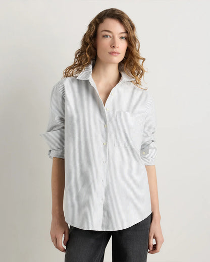 Organic Cotton Relaxed Oxford Shirt - XS / Opal Pink