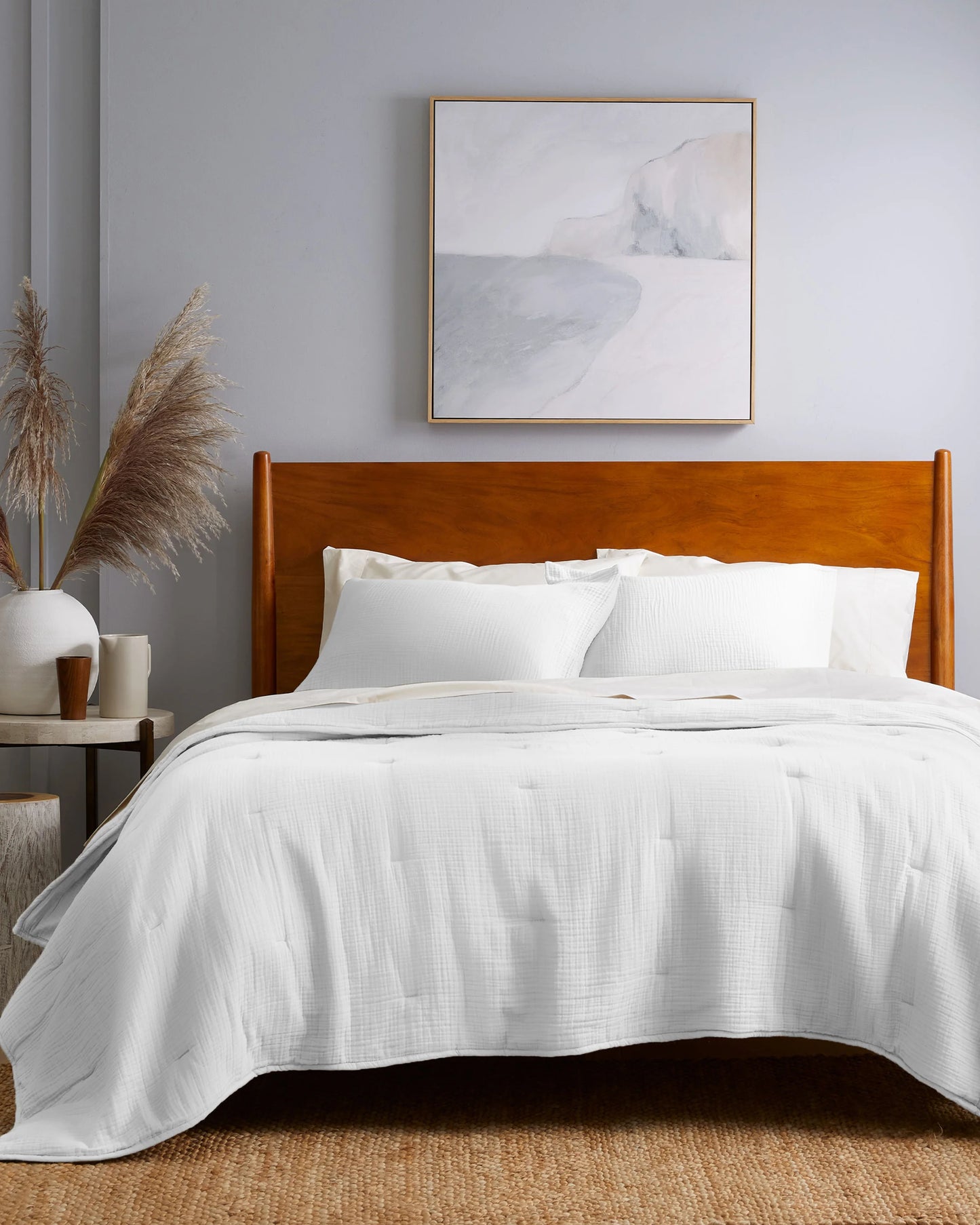 Organic Cotton Gauze Dream Quilt Set - Twin / Dried Sage