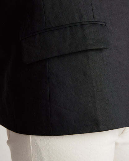 100% European Linen Structured Blazer - XS / French Blue