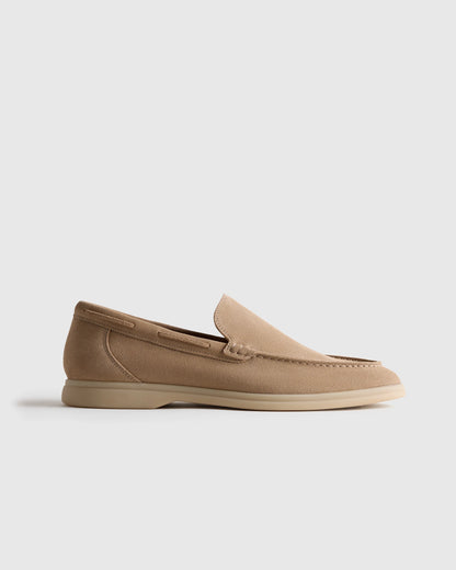 Soft Suede Mariner Loafer - 7 / Smoke