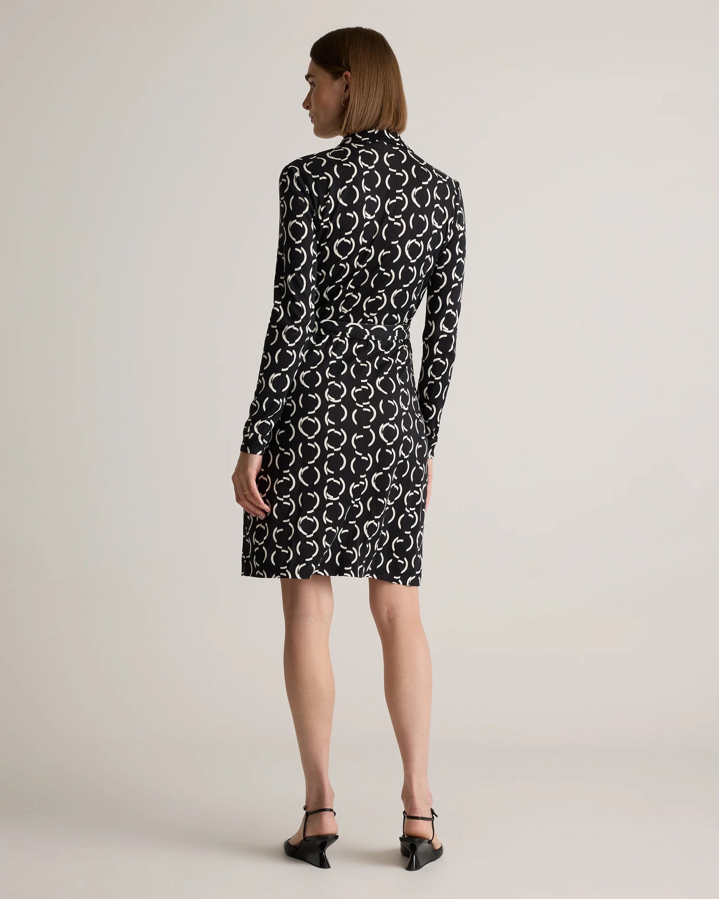 100% Silk Jersey Mini Wrap Dress - XS / Evergreen
