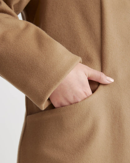 Italian Wool Cocoon Coat - XS / Black
