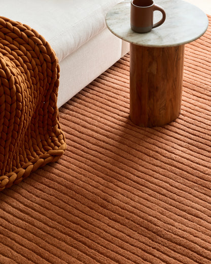 Remington Hand-Loomed Wool Rug - 2' x 4' / Rust