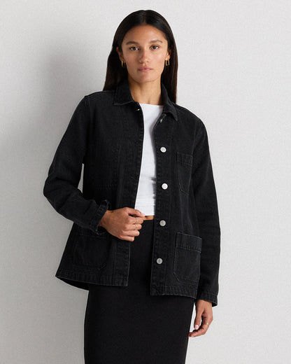 100% Organic Cotton Denim Chore Jacket - XS / Indigo Blue