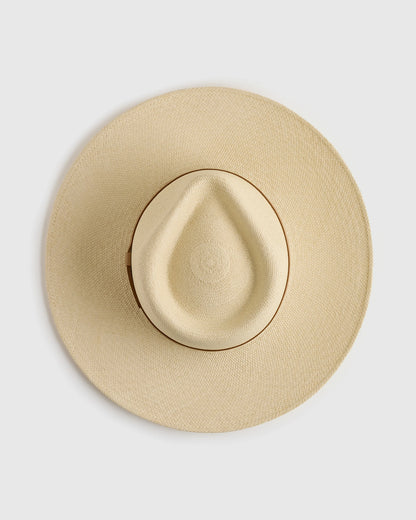 Toquilla Straw Wide Brim Panama Hat - S / Natural