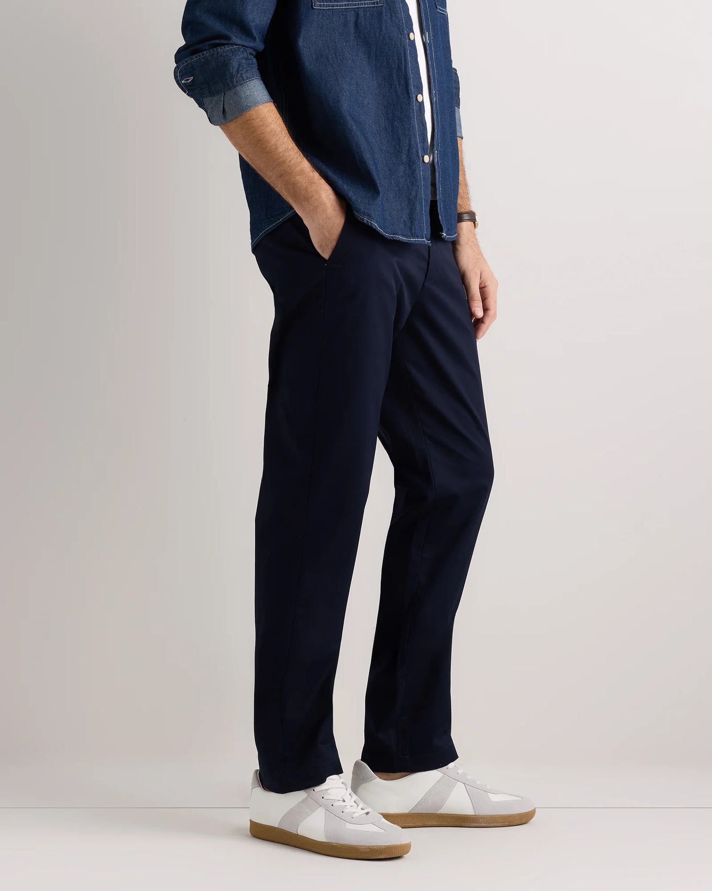Organic Non-Iron Chino Pants - Straight - 30X30 / Deep Navy