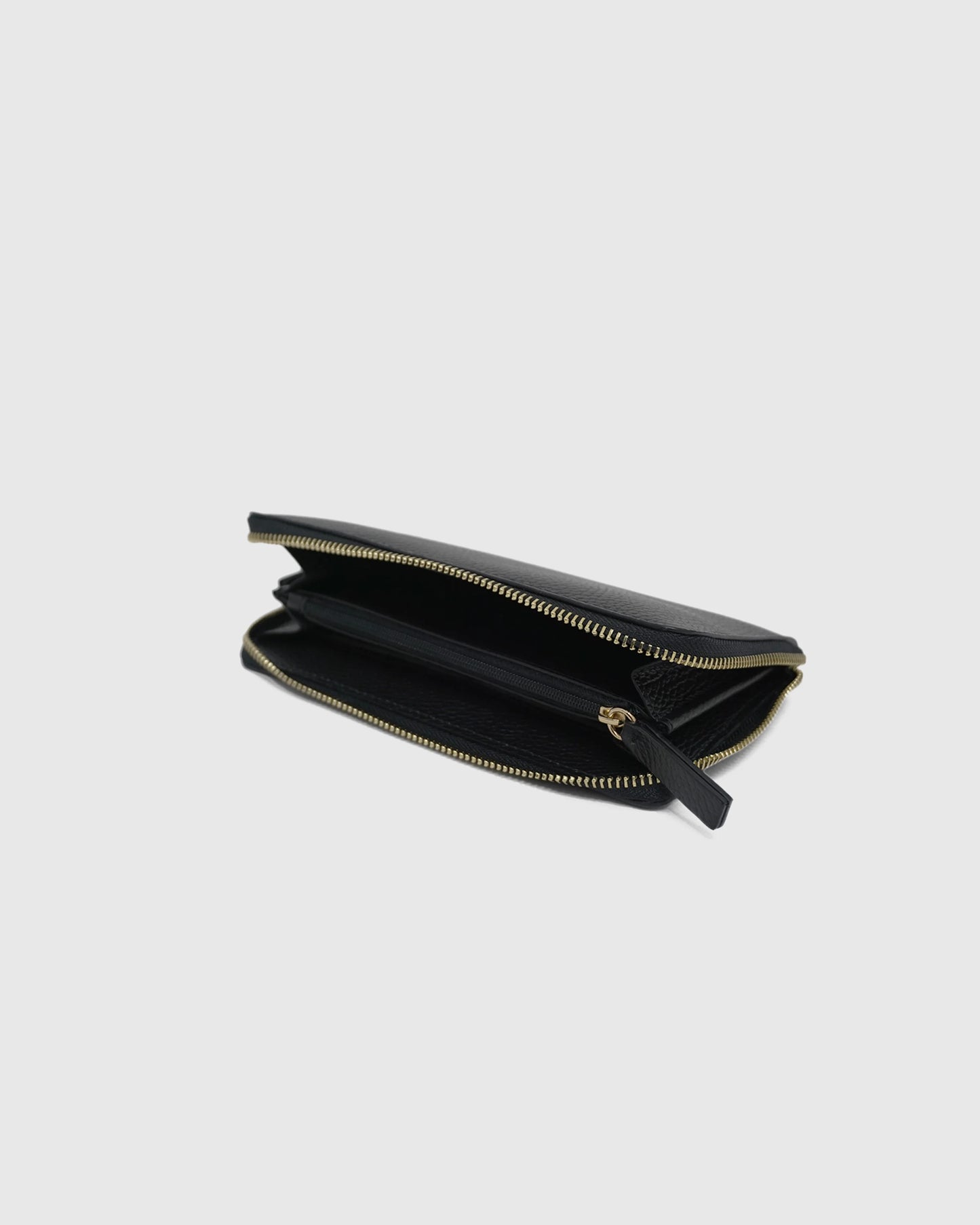 Italian Pebbled Leather Continental Wallet - One Size / Taupe