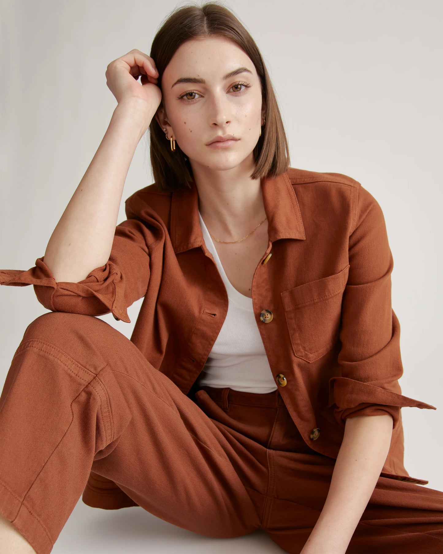 Organic Comfort Stretch Chore Jacket - XS / Vanilla