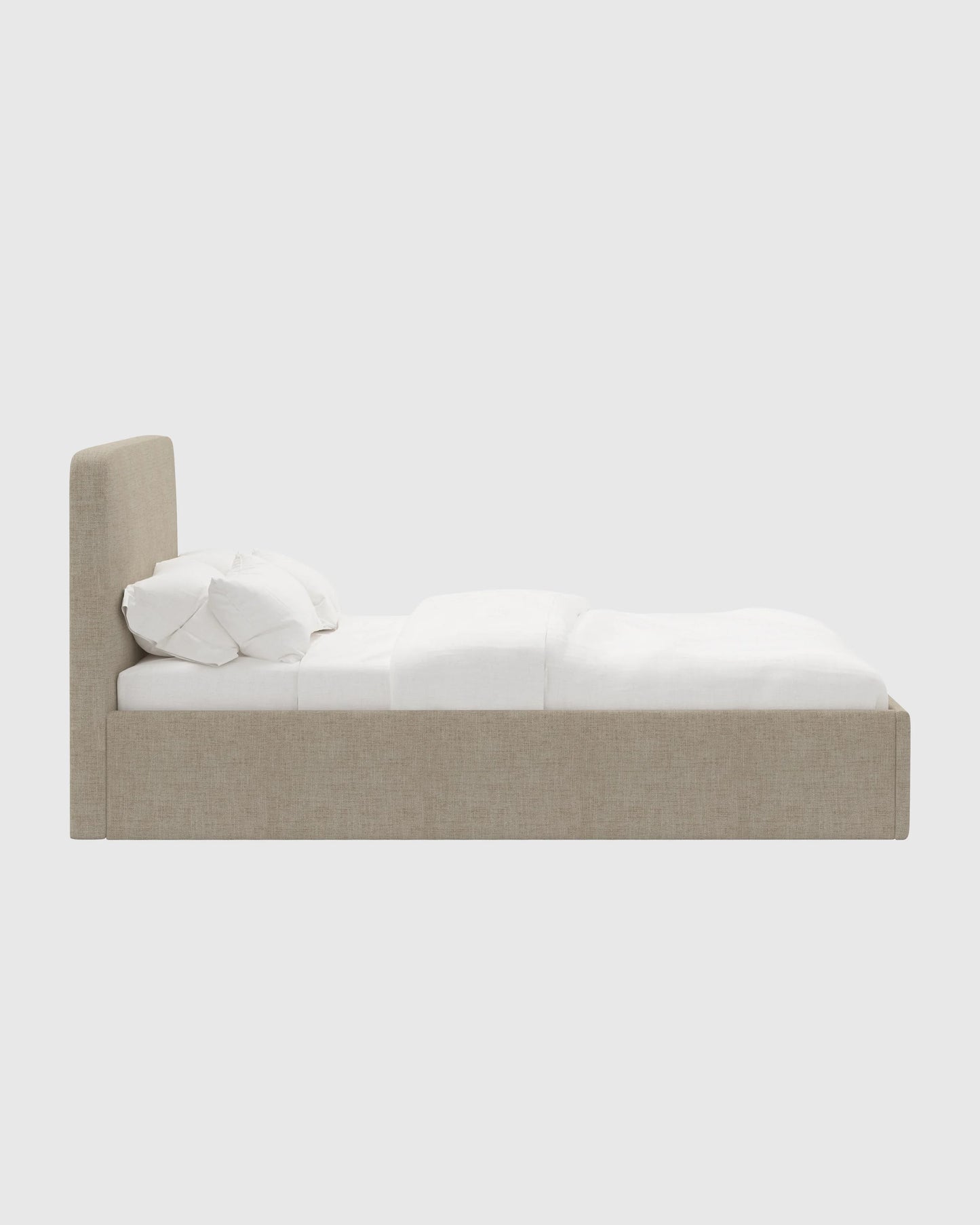 100% Linen Curved Bed - Full / Canvas