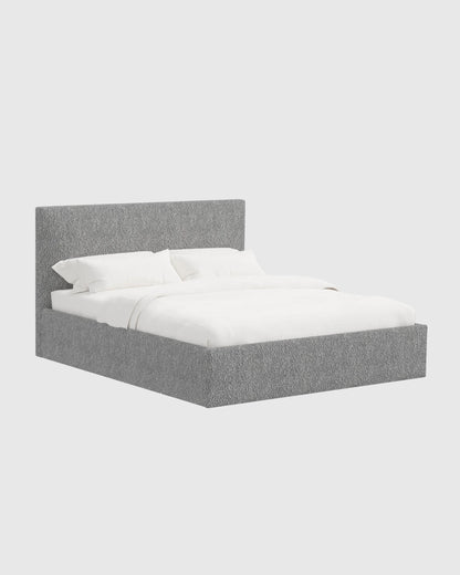 Plush Boucle Square Bed - Full / Ivory