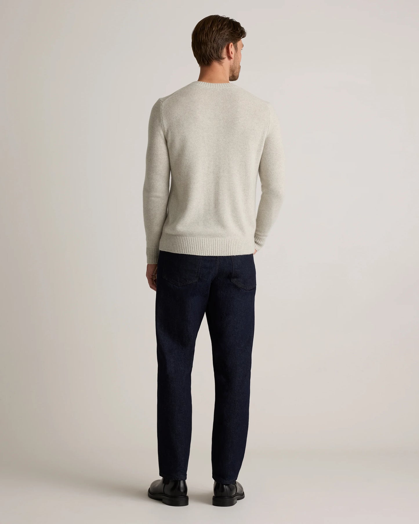Luxe Baby Cashmere Crewneck Sweater - S / Heather Pewter