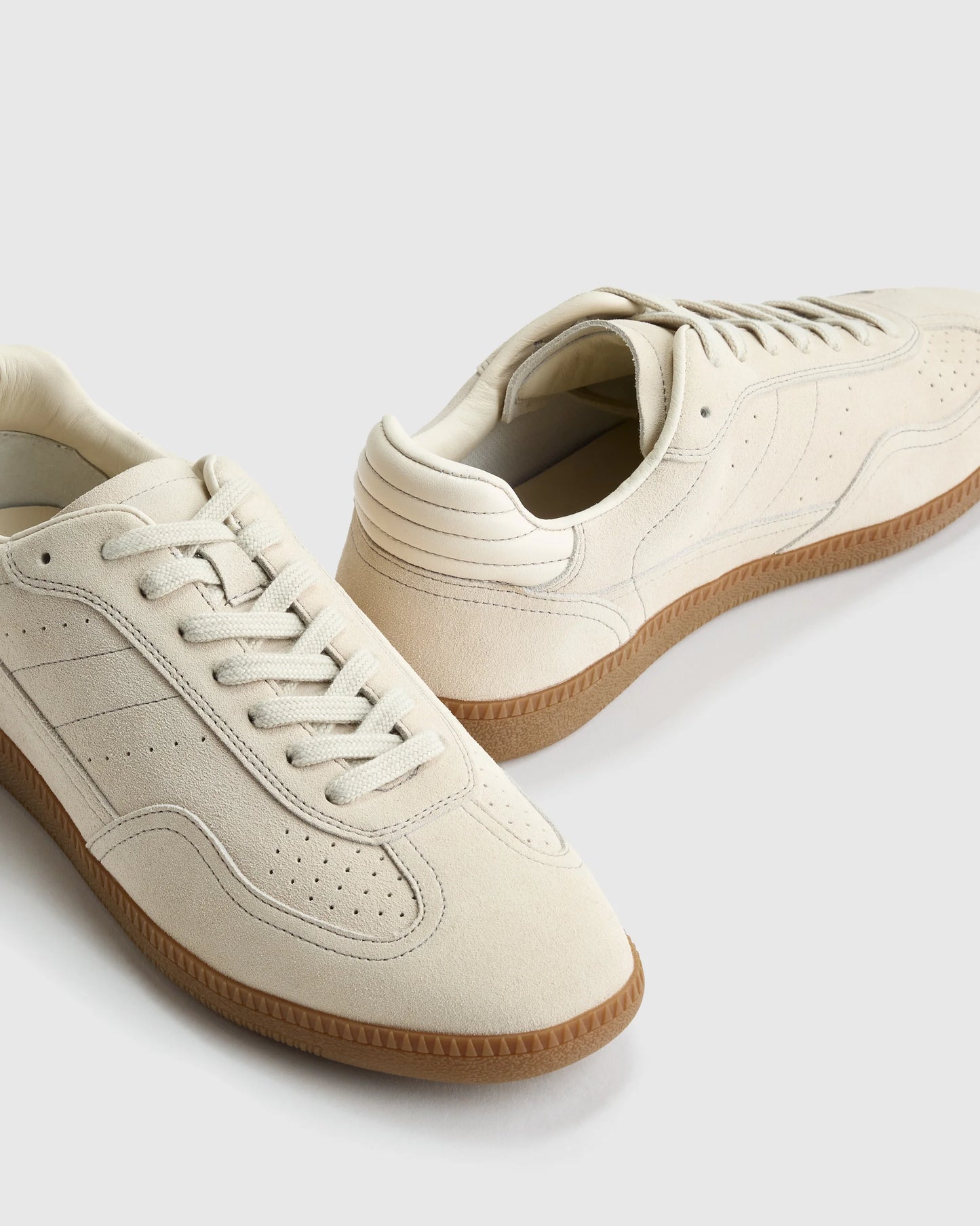 Italian Suede Gum Sole Sneaker - 5 / Birch